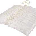 Tosnail 12 Pack Satin Padded Hangers Foam Padded Hangers Dress Hanger - Ivory
