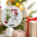 Six Seven Christmas Ornament 2025 | Funny 67 Meme Ornament | Funny Christmas Ornaments | 67 Gifts | Stocking Stuffers for Teens