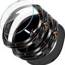 LETOID 3 in 1 Metal Case for Samsung Galaxy Watch 8 Screen Protector 44mm, Stainless Steel Protective Bumper Face, Hard PC Back Cover and 9H Tempered Glass Film for Galaxy Watch8 (Black/Orange)