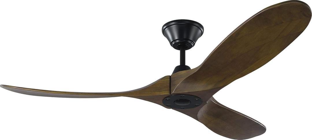 Monte Carlo 3MAVR52BK Maverick II Energy Star 52" Outdoor Ceiling Fan with Remote Control, 3 Balsa Wood Blades, Matte Black