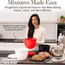 The Original MIXAID Silicone Bowl Insert Liners for KitchenAid Bowl-Lift 7 Qt Stand Mixers - Replacement Mixer Accessories - Leak-Proof Design, Non-slip Base & Easy Clean - Set of 3 Liners & Lids