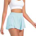 Athletic Running Shorts for Women High Waisted Flowy Shorts Butterfly Summer Gym Workout Golf Active Tennis Skorts (XS)