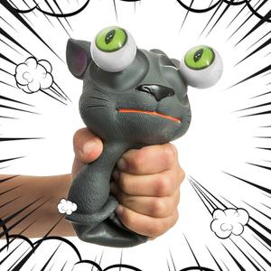 2 x Squeeze ToysStress Relief Relieve Hand Fidget Toys for Kids and Adults, Sensory Therapy Toys for ADHD Autism Stress Anxiety (Gray-Cat)