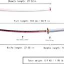 Sword fort Metal Demon Sword 104cm/41inchs,Stainless Steel, Hashira Pillar and Protagonist Katana for Anime Cosplay, Anime Original Textures,  Kanroji Mitsuri