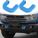 RAZPOY for Bronco Tow Hook Cover, Front Bumper Tow Hooks Hitch Accessories fit for Ford Bronco 2021-2024, Light Blue (Not for Bronco Sport)