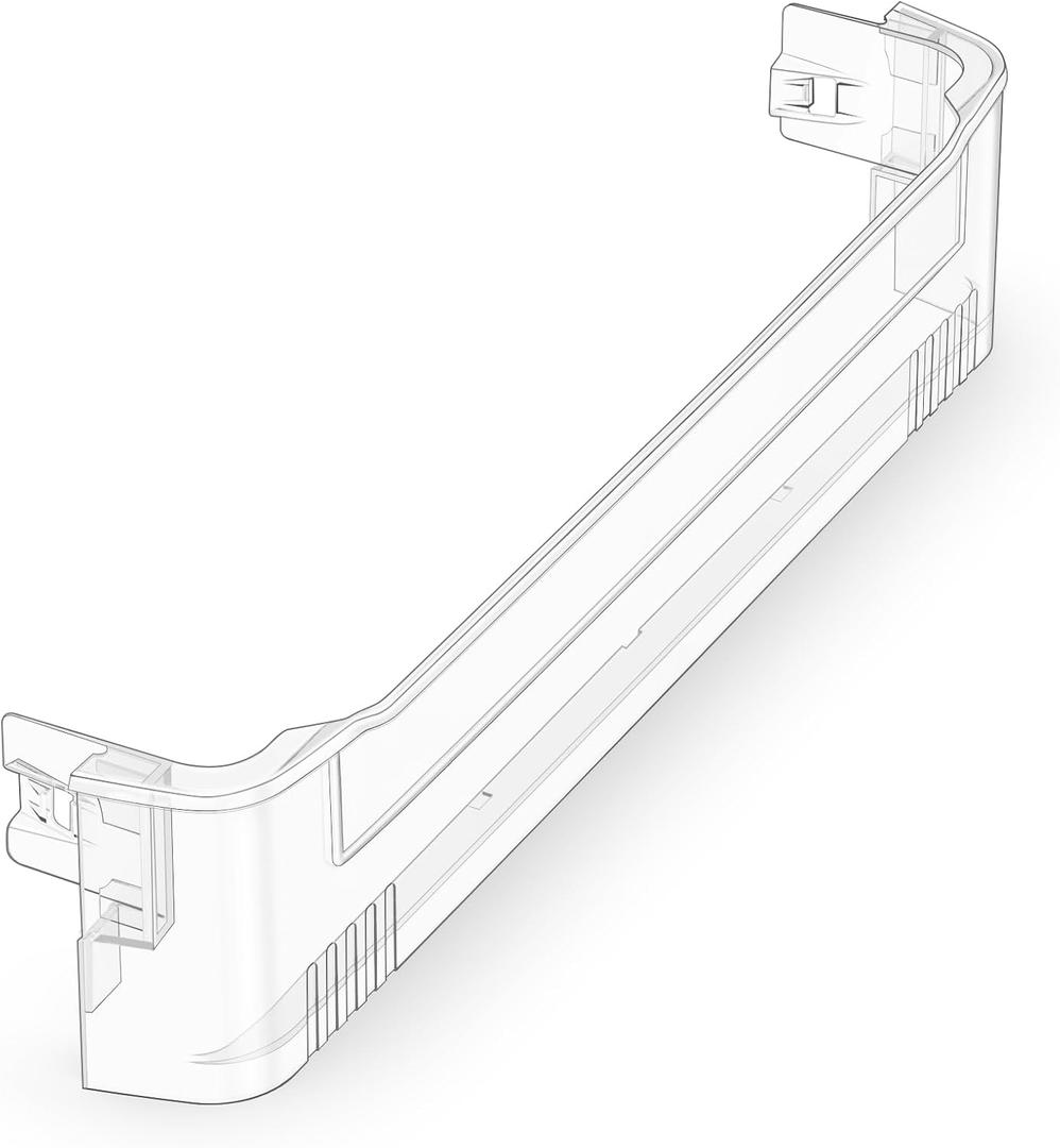 UPGRADED WPW10183971 Refrigerator Door Shelf, Door Bin Bar WPW10172186 Compatible with Whirlpool Refrigerator Shelf Replacement Part W10183971 Fridge Lower Bottom Door Trim