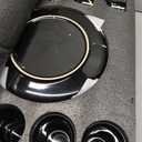16-Piece Porcelain Dinnerware Set for 4, Black Gold Marble | Includes 4 dinner plates, 4 salad plates, 4 bowls, and 4 mugs. Microwave and dishwasher safe for everyday dining.