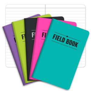 Elan Publishing Company Field Notebook/Pocket Journal - 3.5"x5.5" - Assorted Colors - Lined Memo Book - Pack of 5