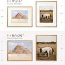 16x20 Picture Frame, Solid Oak 16x20 Picture Frame with Mat, 20x16 Natural Wood Frame for Wall Art Photo, Set of 1, 16x20 in - 1P