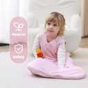 Mosebears Unisex Baby Sleep Sack 1.0 TOG, Supersoft Rayon Made from Bamboo Wearable Blanket with 2-Way Zipper (Blush,0-6 Months)