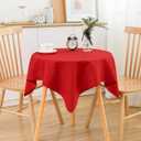 2 Pack Small Square Table Cloth 36X36 Inch Red Washable Fabric Tablecloth Polyester Solid Table Cover for Night Stand End Table Side Table Outdoor Indoor