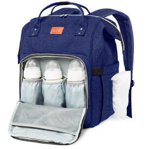KeaBabies Baby Diaper Bag Backpack - Large Baby Bag for Boys, Girls, Waterproof Multi Function Travel Diaper Backpack with Changing Pad, Durable Travel Essentials for Moms and Dads (Blue)