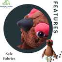 7" Squeaky Plush Toy for Puppies Small Dogs Self Etertainment Washable Soft Made [PET ONLY] (Brown Turkey)
