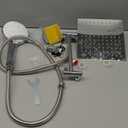 10 Inch High Pressure Rainfall Shower Head/Handheld Shower Combo with 11 Inch Extension Arm, 9 Settings Adjustable Anti-leak with Holder/Hose, Height/Angle Adjustable, Chrome