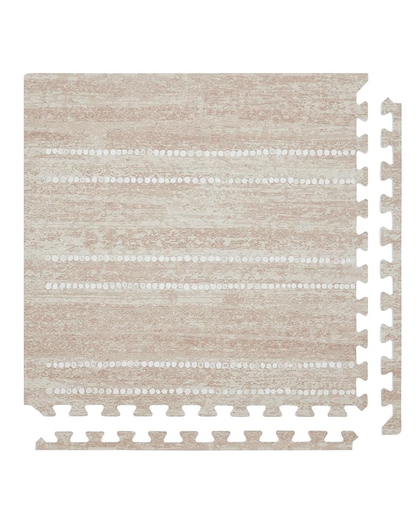 Baby Play Mat  4x6 Toast Aspen  Set of 6 Tiles  Cushioned EVA Foam Play Mat for Floor, Soft Interlocking Baby Crawling Mats for Hard Floors