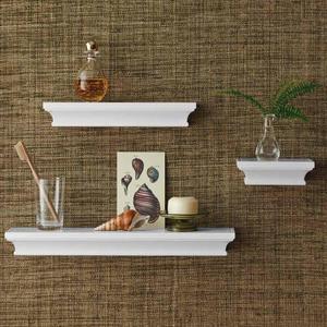 Wall Shelf for Photo Frames, White Wall Shelves Set of 3, Large, Medium, Small Size