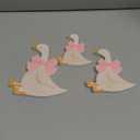 Lineshading 3 Pcs Silly Goose Birthday Party Decoration Pink Bow Wooden Silly Goose Baby Shower Decor Funny Table Centerpiece Gift for Party Favor Desk Tiered Tray, 5.9/4.7/3.9 Inch