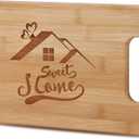 Housewarming Gifts New Home, New Home Gift Ideas - New Home Bamboo Cutting Board, Housewarming Gifts for Women Men, New Apartment, First Home New House Gift, New Homeowner Gifts Housewarming Gift