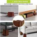 Bed Risers 1 inch, 2 inch, 3 inch, 4 inch, 6 inch, 8 inch Heavy Duty, Oversized Furniture Riser for Couch Sofa Table Chair Leg Frame Dorm, Support up to 6000 Lbs (Chocolat Brown 4 Pack, 2 inch)