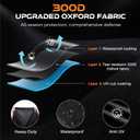 Motorcycle Cover Waterproof Outdoor, 300D Heavy Duty, UV & Rain Resistant, 3 Wind-Resistant Buckles, Dual Lock Holes, Includes Storage Bag, Fits Most Motorcycles/Scooters up to 86.6",Black