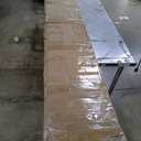 32x84 Inch Glass Sliding Barn Door Slab and 5.5ft Hardware Kit Included, 5 Frosted Glass, LVL Wood Panel Covered with White Water-Proof Scratch-Proof PVC Surface, Simple DIY Assembly