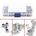 M3 Bolts and Nuts Set Stainless Steel Hex Socket Button Head Screws and Locknuts Assortment Kit