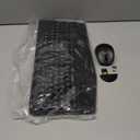 Wireless Keyboard and Mouse Combo, 2.4G Full Size Wave Keys Ergonomic Keyboard with Wrist Rest and 3-Level DPI Adjustable Wireless Ergonomic Mouse for Windows, Mac OS Desktop/Laptop/PC(Black)