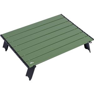 iClimb Ultralight Compact Mini Beach Picnic Folding Alu. Table with Carry Bag, Two Size (Green, L), Large