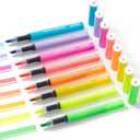 SUNEE Highlighters Assorted Colors, 8 Colors Highlighters with Chisel Tips, Liquid Ink Bible Highlighter for Students, Notes, Planners, Office Supplies, Aesthetic Stationery Pack of 2