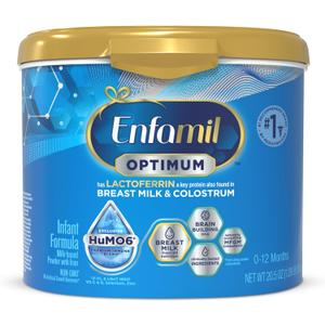 Enfamil Optimum (Enspire), Our Closest Formula to Breast Milk, Immune-Supporting Lactoferrin and Brain-Supporting DHA Baby Formula, Powder 20.5 Oz Tub (20.5 Ounce (Pack of 1)), BBD: 03/01/2027
