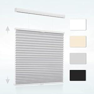 MYshade Top Down Bottom Up Shades Light Filtering Shade Cordless Blinds for Indoor Windows Honeycomb Cellular Sheer Window Blinds & Shades Easy to Install 31" W X 72" H (Grey)
