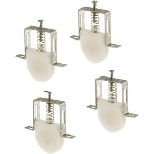 Columbia Sliding Screen Door Roller, Nylon Wheel | Screen Door Roller Assembly, Thin, 1 inch Nylon Ball Bearing Wheel Metal Housing | Roller for Patio Screen Glass Door Repair (4 Pack)