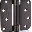 goldenwarm 3 Pack 4 Inch Oil Rubbed Bronze Self Closing Door Hinges with 5/8'' Radius Corners - Adjustable Tension Soft Close Hinges for Interior/Exterior Doors, Durable & Quiet Closure