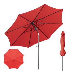 Benass 10ft Outdoor Patio Umbrella, 8 Fiberglass Ribs Market Table Umbrella