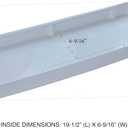 Replacement Toilet Tank Lid - Universal Fit - White Plastic - Inside Dimensions: 19-1/4" x 6-9/16" - Made in USA