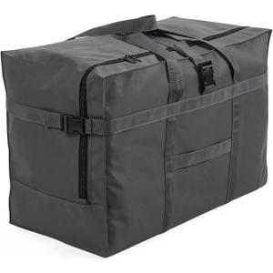 Large Duffel Bag, Waterproof Carry on Weekend Overnight Storage Bag over Luggage for Airline, Travel, Camping, Moving (120L-Dark Grey)