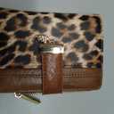Pomelo Best Wallet Women Bifold Leather Wallets for Women Credit Card Holder with ID Window Zipper Coin Pocket Leopard Print