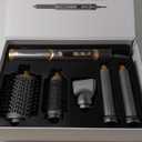 Easywave Air Wrap Hair Styler: Flexible 5 in 1 Styling & Drying System, Professional Hot Air Brush Set for Fast Drying, Curling, Volumizing, Smoothing & Styling, Oval Brush, Concentrator (Gray)