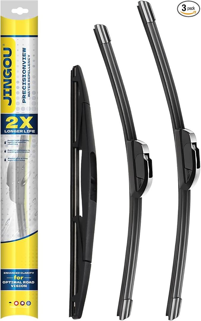 3 Pack Windshield Wiper Blades Compatible With 20162022 Honda Pilot and Rear Windshield Wiper Blade Set for My Car  26"/24"/14"