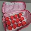 CALISTA Ion Hot Rollers for Short Hair | Hair Roller Clips Included | Heats to 230F | Dual Voltage | Add Hands-Free Curls, Waves, and Volume (Pink Verbena, Short - 12)