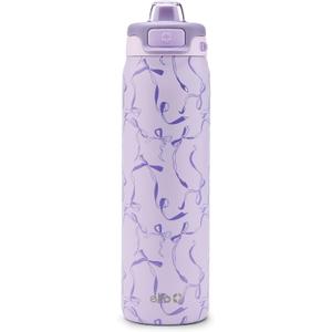 Ello Pop & Fill 22oz Stainless Steel Water Bottle with QuickFill Technology, Double Walled and Vacuum Insulated Metal, Leak Proof Locking Lid, Straw and Chug, Reusable, BPA Free, Take a Bow