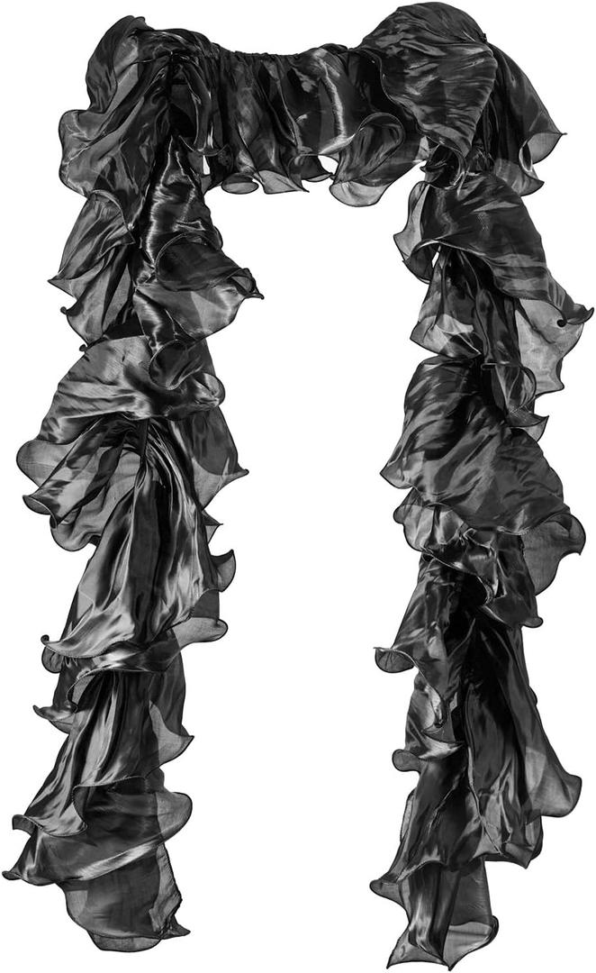 Organza Boa, 1920s Women's Clothing Accessories for Concert Party Dance Show (Black)