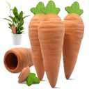 4 pcs Terracotta Watering Spikes - Automatic Self-Watering Stakes, Vacation Plant Waterer for Wine Bottle, Perfect for Indoor & Outdoor Plants