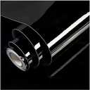 Shiny Black Wallpaper peel and Stick Wallpaper Glossy Self Adhesive Removable Wall paper,15.8" X 118"Waterproof Countertop Paper Black Contact Paper for Cabinet Countertop Furniture Kitchen Vinyl Film