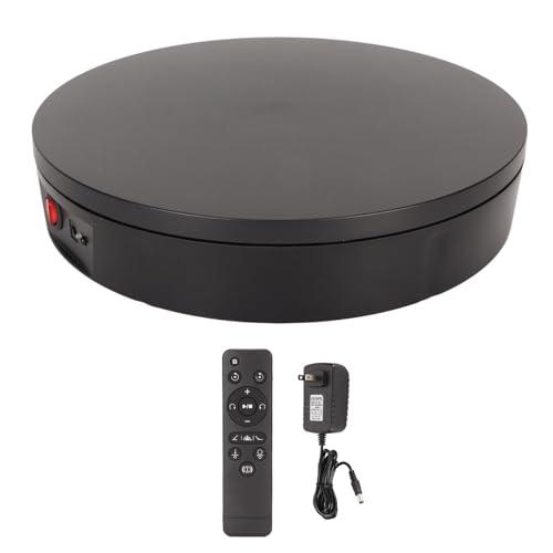 Cryfokt Professional 360 Degree Rotating Turntable, 11.8in Diameter Motorized Display Stand with Remote Control, 100kg Load Bearing, for Product Photography, Jewelry, Watch (US Plug)