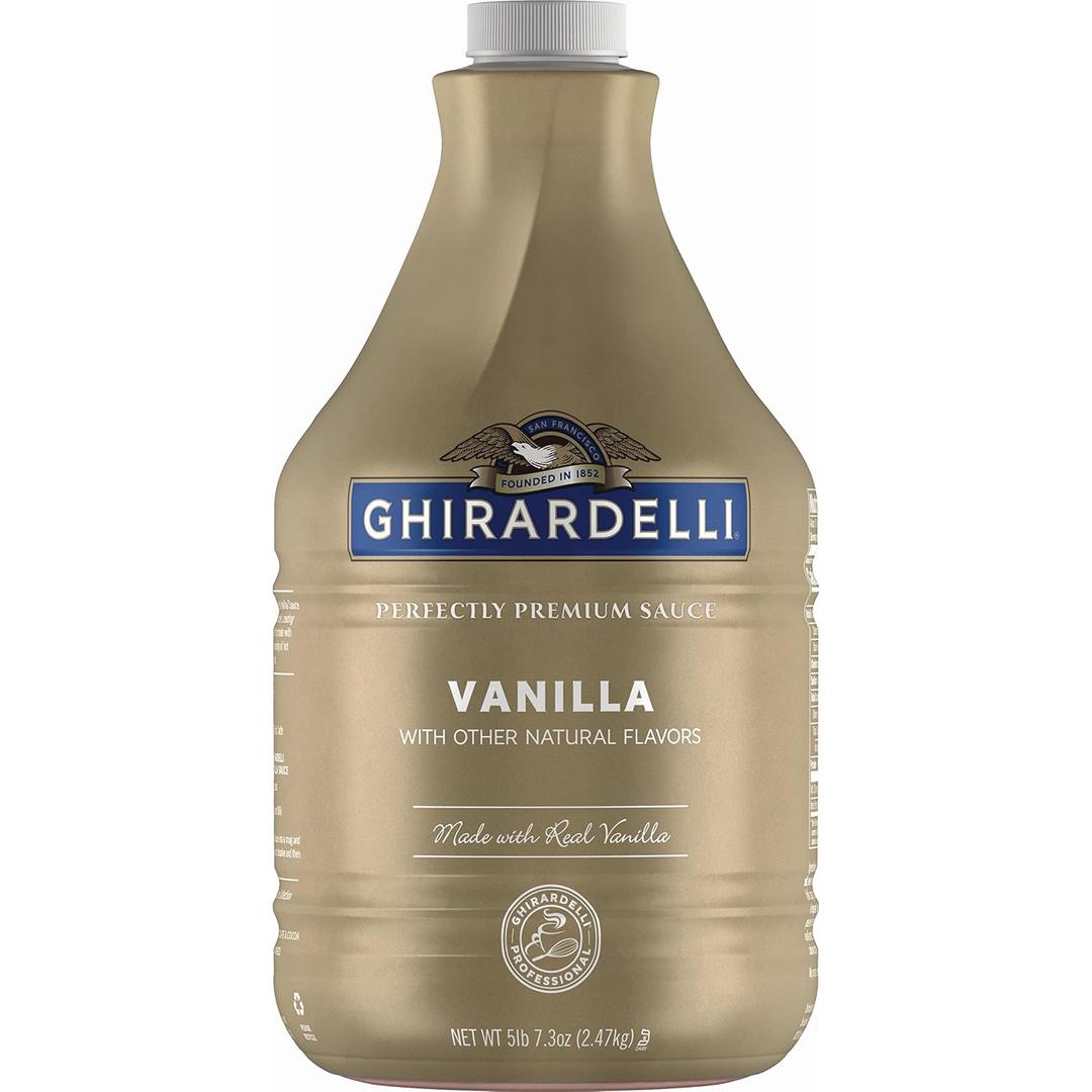 Ghirardelli Vanilla Sauce, 87.3 Ounce Bottle (EXP 11/30/26)