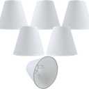 Small Lamp Shade Chandelier Shades Set of 6Fabric Lampshade for Wall Lamp Chandelier Shades Small Table Lamps For Cutting Edge Bulbs, Clip-on Fitter Lampshade 3" X 6" X 5"