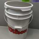 WILSON Sporting Goods Ball Bucket with Lid, White