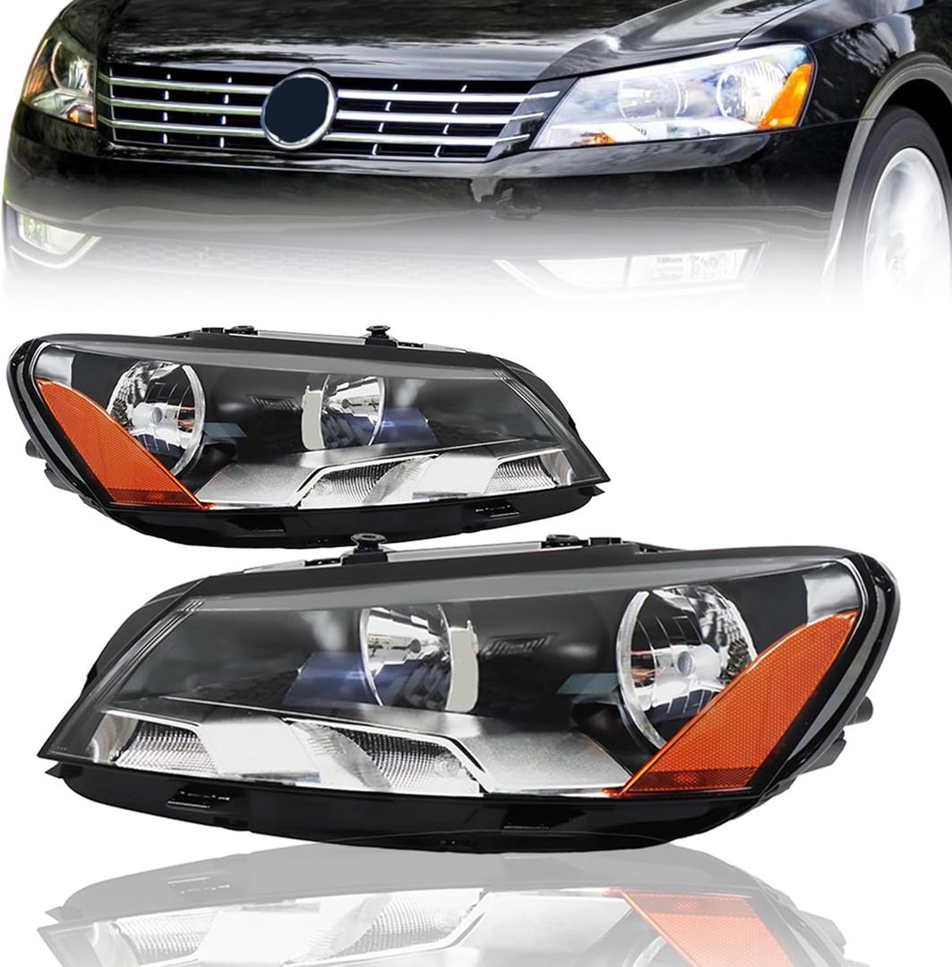 GXYWADY Replacement for Passat 2012-2015 Headlights Driver and Passenger Side 561941005D 561941006D