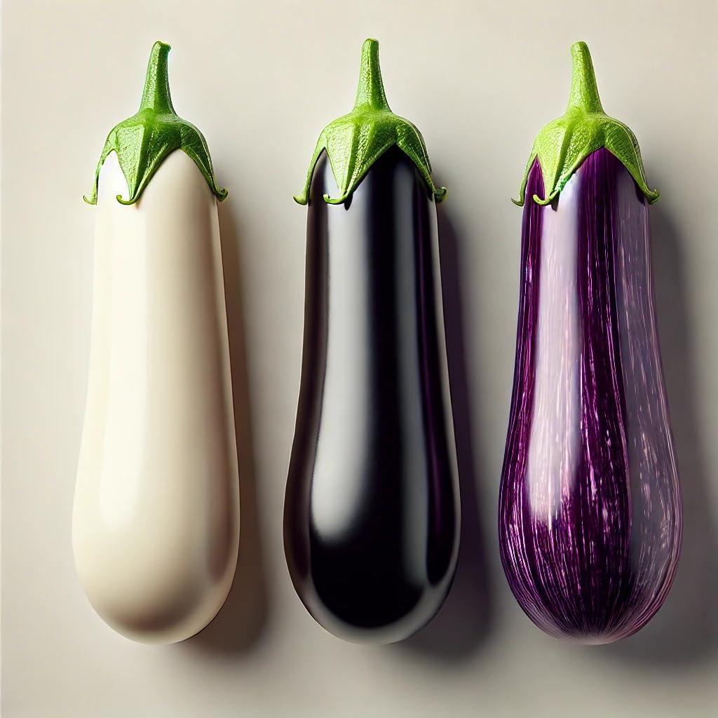 8 x 30+ Seeds Eggplant Long Mix - Vegetable Multicolor
